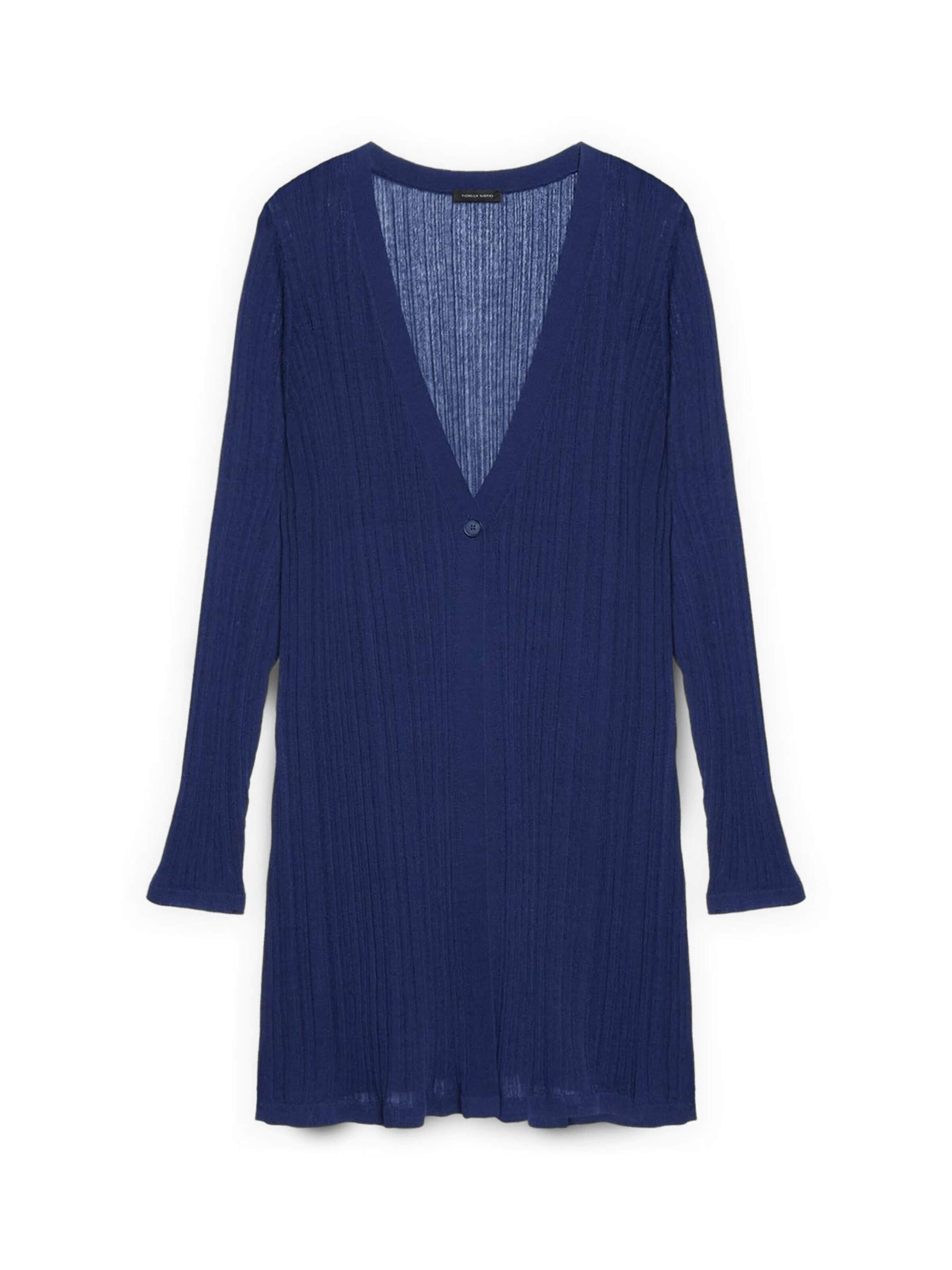 Fiorella Rubino - Cárdigan en azul: frente