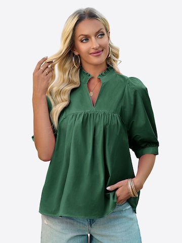 Imily Bela - Blusa en verde: frente