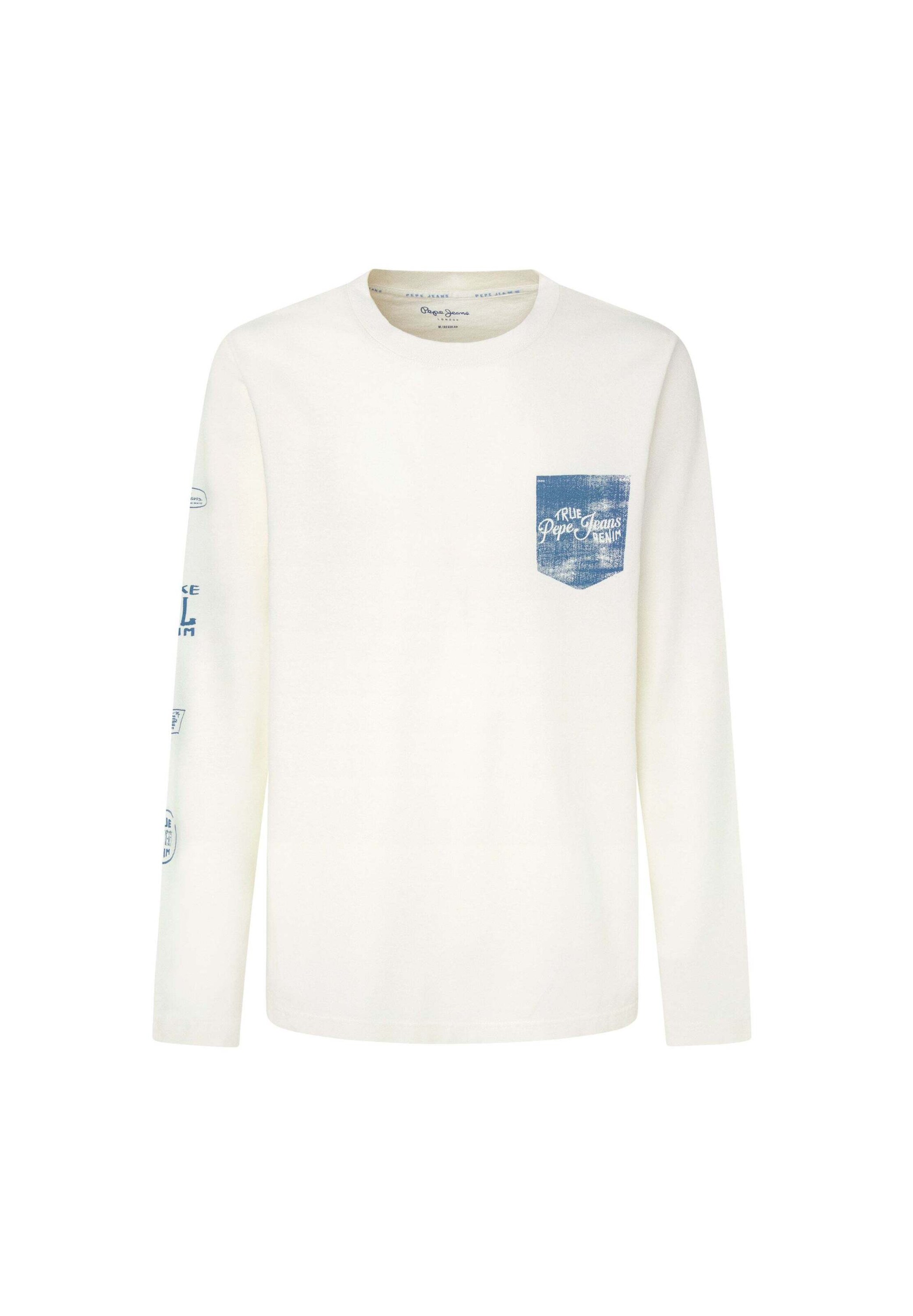 Maglietta 'SIDNEY' Pepe Jeans di colore blu / offwhite, Visualizzazione prodotti