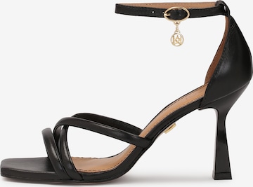 Kazar Sandals in Black: front