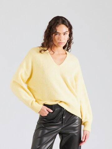 BOSS - Pullover 'Fondy' em amarelo: frente