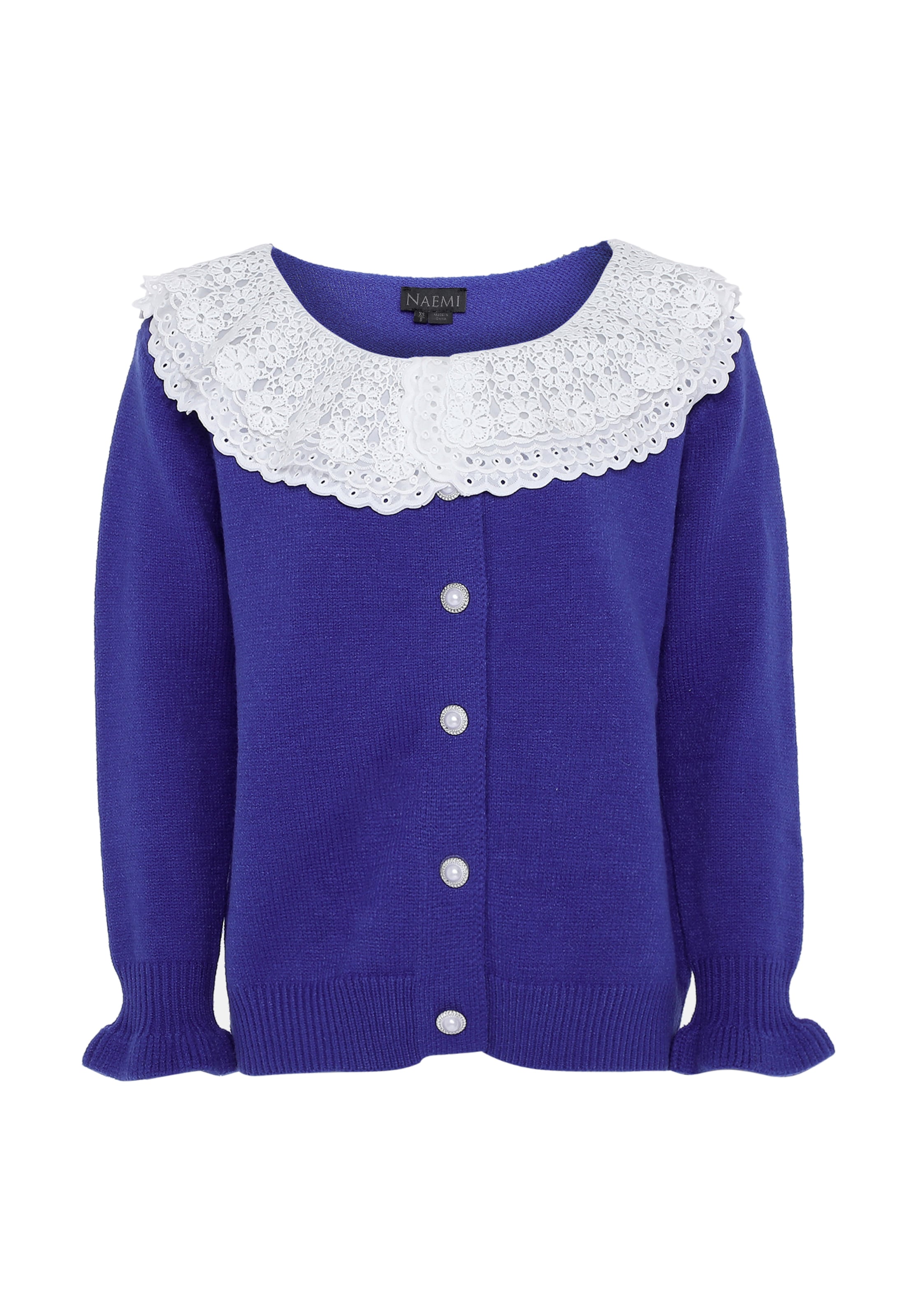 NAEMI Knit cardigan in Blue: front