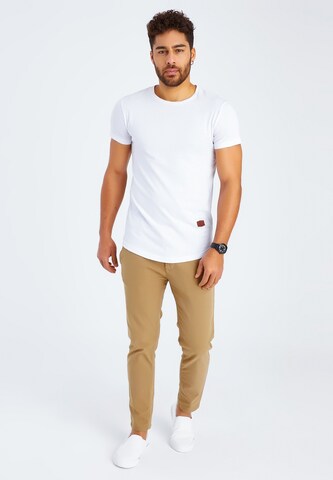Leif Nelson T-Shirt Rundhals in Weiß