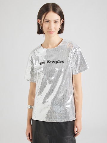 T-shirt The Kooples en argent : devant