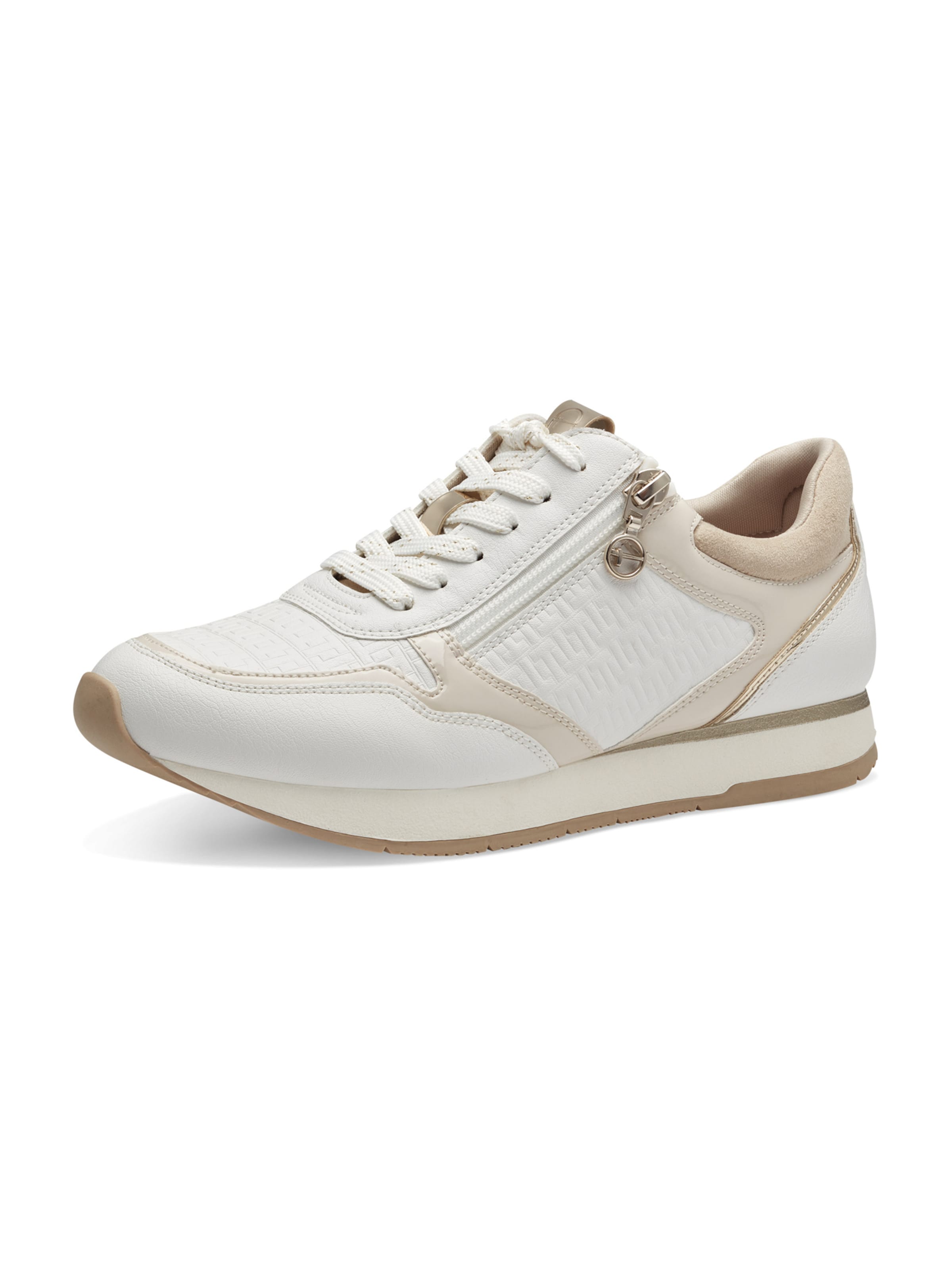 Tamaris Platform trainers in White: front