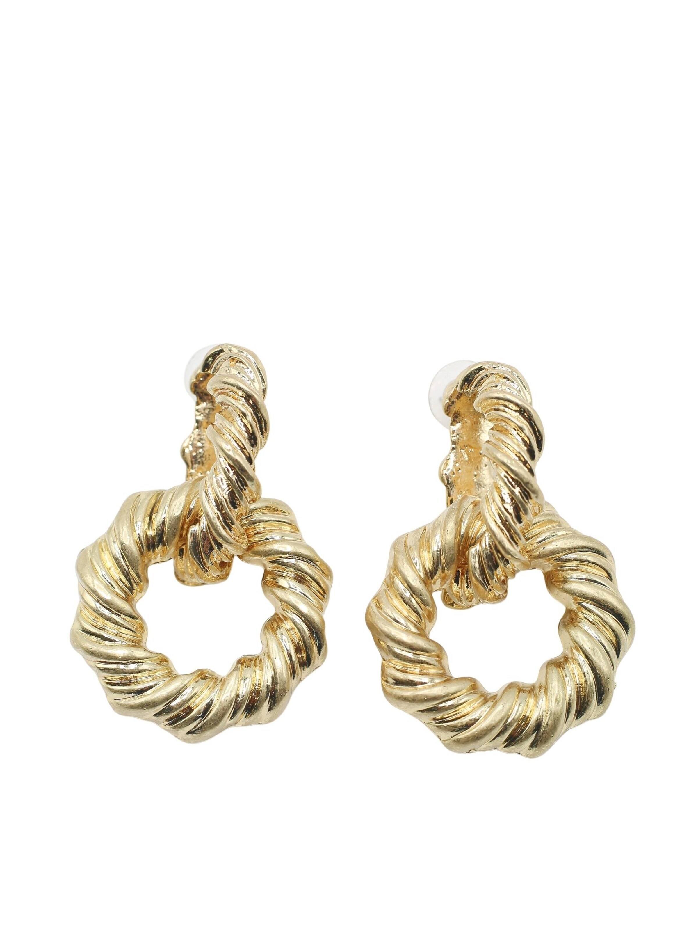 COLLEZIONE ALESSANDRO Earrings 'Twista' in Gold: front