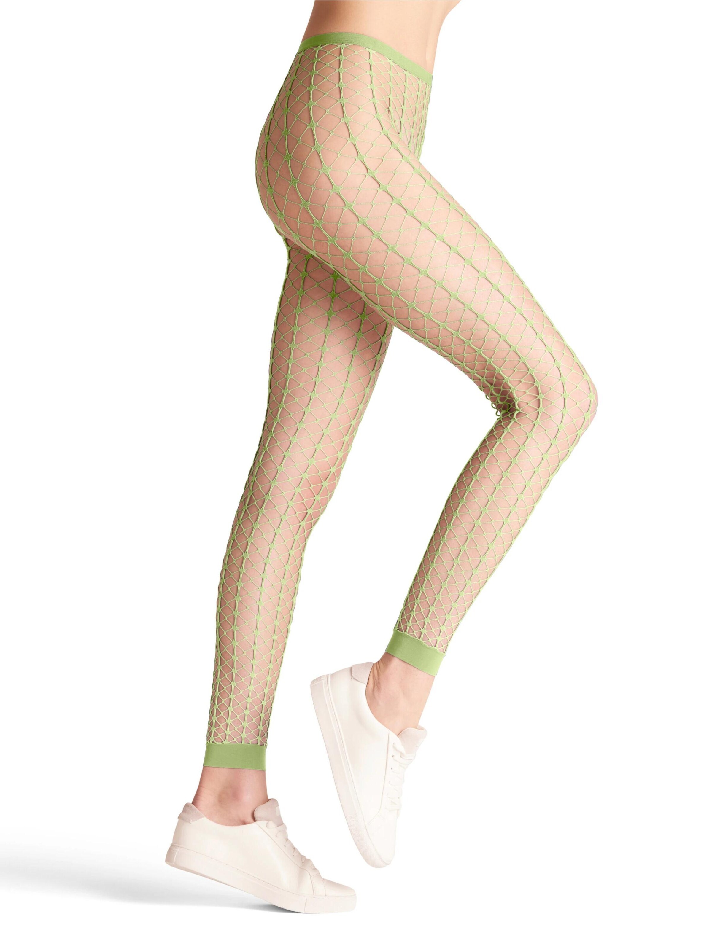 FALKE Slimfit Leggings 'Paradise Net'‌‌‌‌‌‌ in Gelb