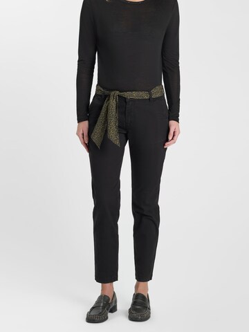 Regular Pantalon chino Le Temps Des Cerises en noir : devant