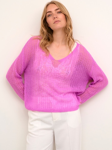 Pull-over 'Clara' Cream en violet : devant