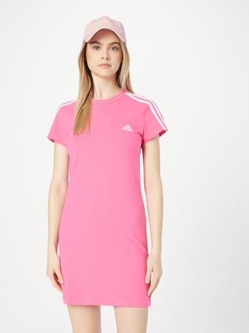 rožinė ADIDAS SPORTSWEAR Sportinė suknelė 'Essentials 3-Stripes': priekis