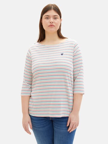 Tom Tailor Women + T-shirt i vit: framsida