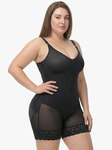 Shapetape Shapingbody 'Corrigerende Bodysuit met Rits en Pijpjes' in Zwart