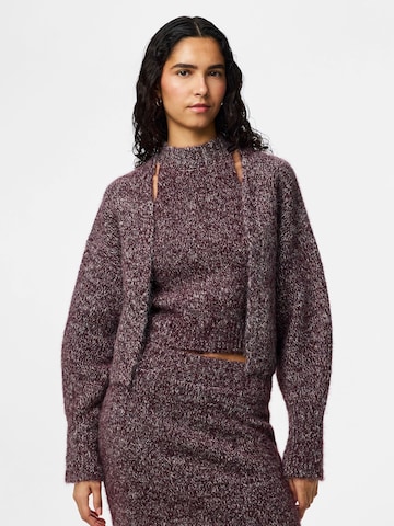 Cardigan PIECES en rouge : devant