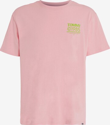 T-Shirt '1985 Collection' Tommy Jeans en rose : devant