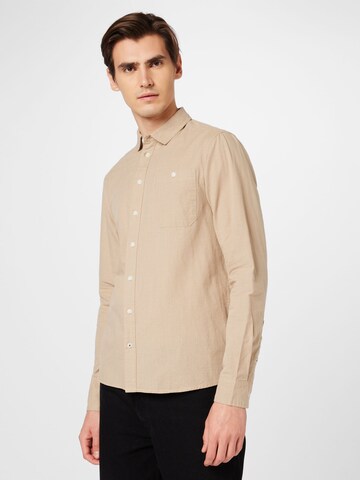 BLEND Regular Fit Hemd in Beige: Vorderseite