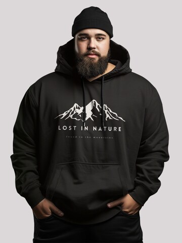 Sweat-shirt 'Berge Natur Winter' F4NT4STIC en noir : devant