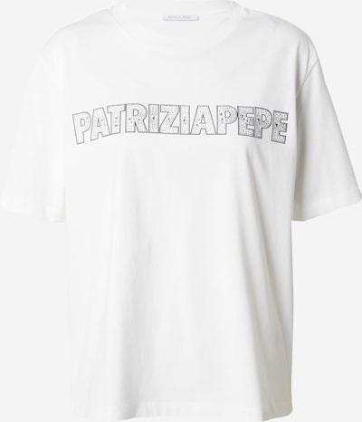 PATRIZIA PEPE Shirt 'MAGLIA' in de kleur Zwart / Wit, Productweergave