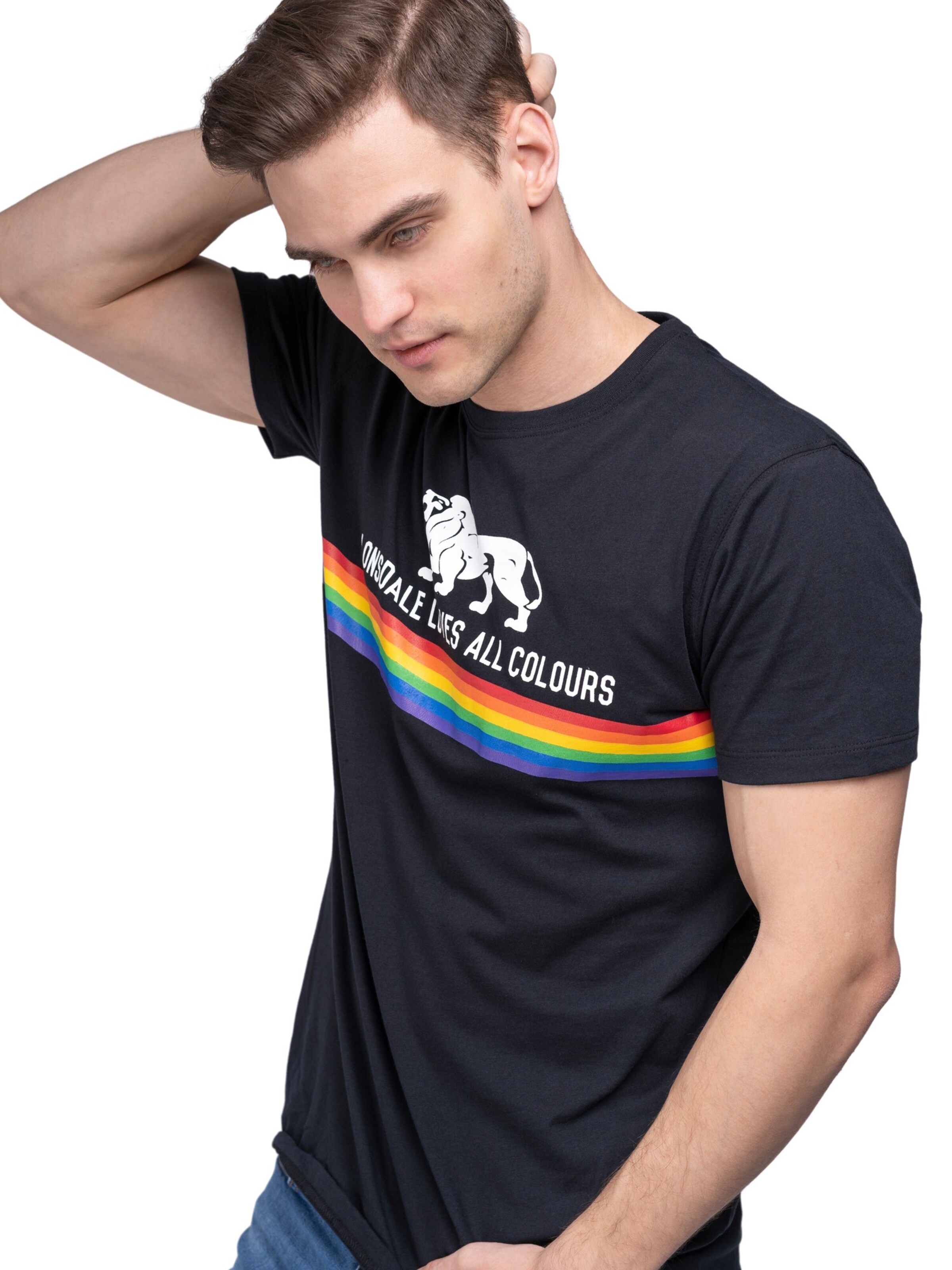 Maglietta 'Nelson' di LONSDALE in nero