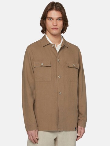 Boggi Milano Between-Season Jacket 'Camp' in Brown: front