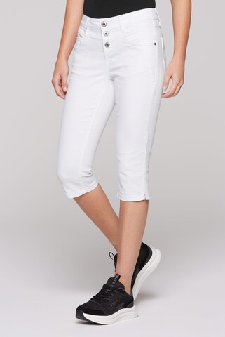 Soccx Regular Jeans in White: front