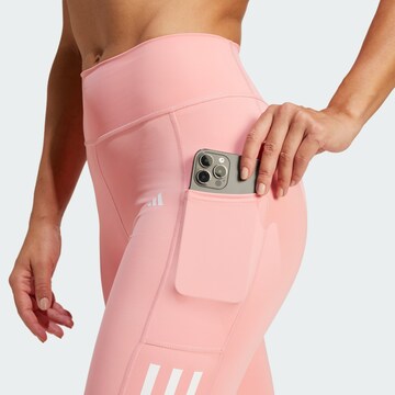 ADIDAS PERFORMANCE Skinny Sporthose 'Optime 3-Stripes' in Pink