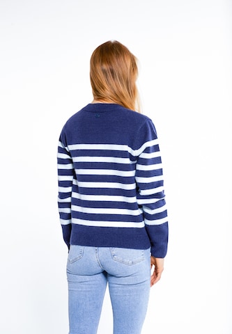 DreiMaster Maritim Gebreid vest in Blauw