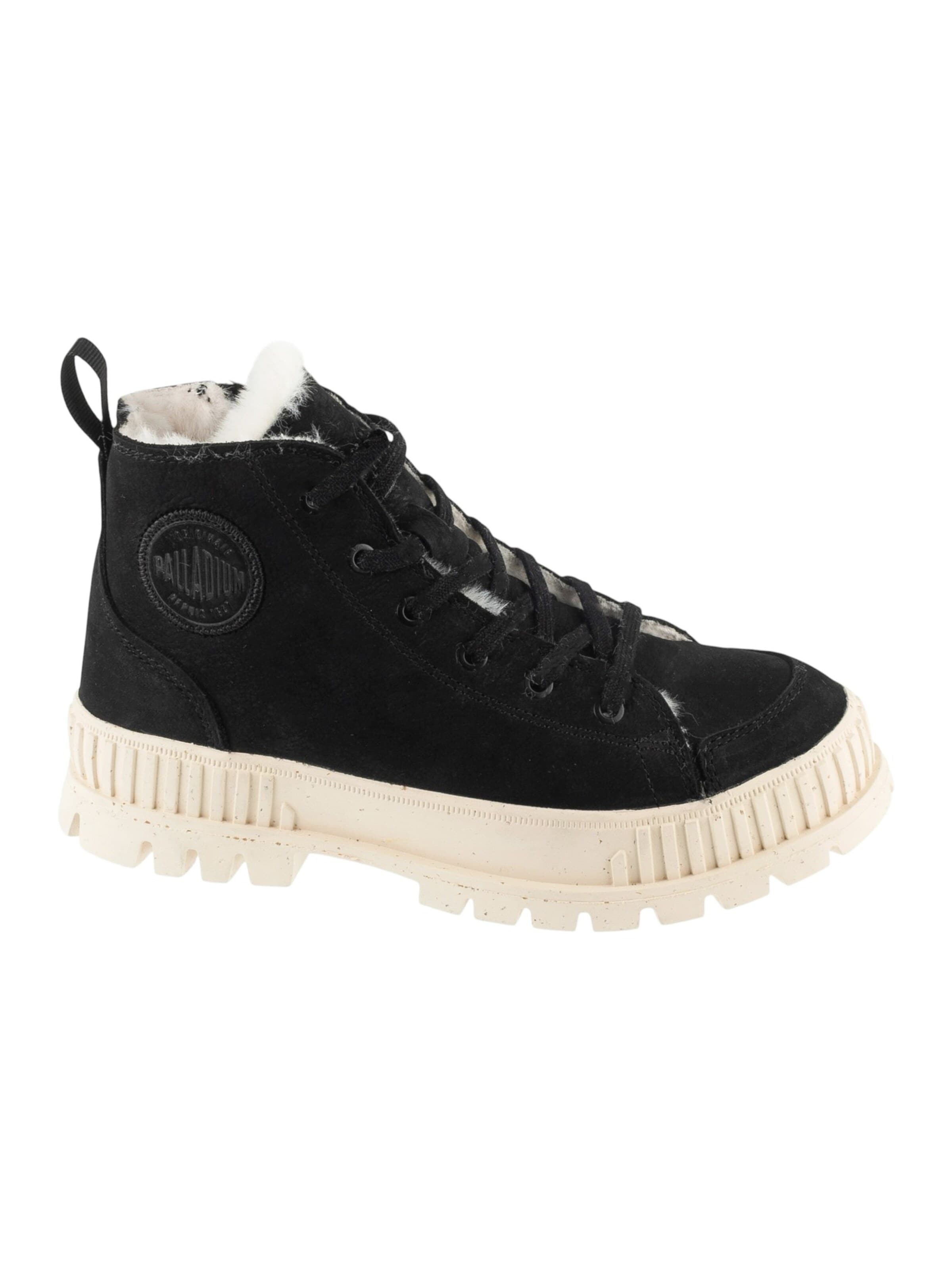 Palladium Lace-up boot 'Palladium Pallashock Zip Warm' in Black: front