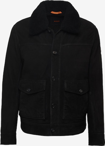 BOSS Orange Between-season jacket in Black: front