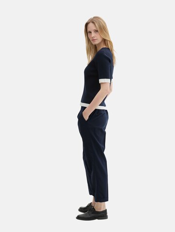 TOM TAILOR Regular Pleat-front trousers in Blue