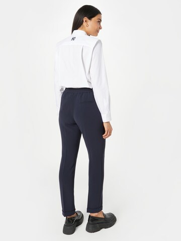 BOSS Regular Trousers with creases 'Tariyana' in Blue