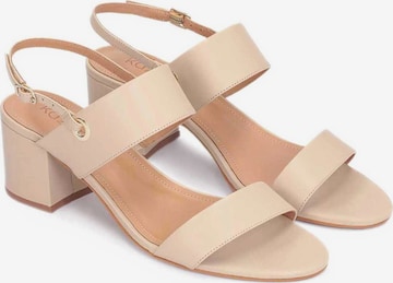 Kazar - Sandalias con hebilla en beige