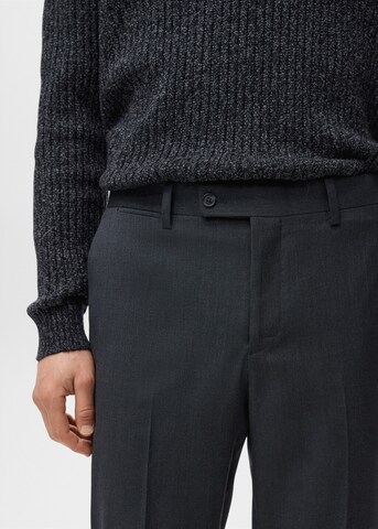 MANGO MAN Regular Pleated Pants 'Turinc' in Grey