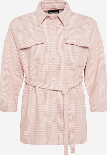 Giacca di mezza stagione 'GWYNETH' PIECES (Curve) di colore rosa antico / bianco, Visualizzazione prodotti