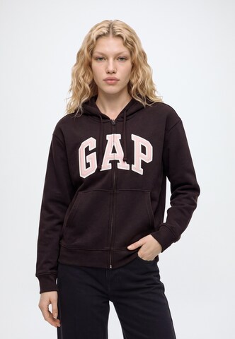 GAP Кофта на молнии 'HERITAGE' в Коричневый: спереди