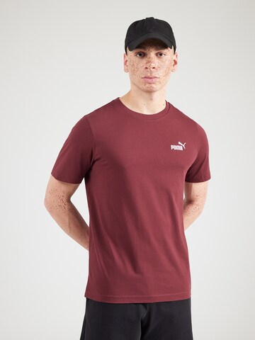 T-Shirt 'ESS Small No. 1' PUMA en rouge : devant