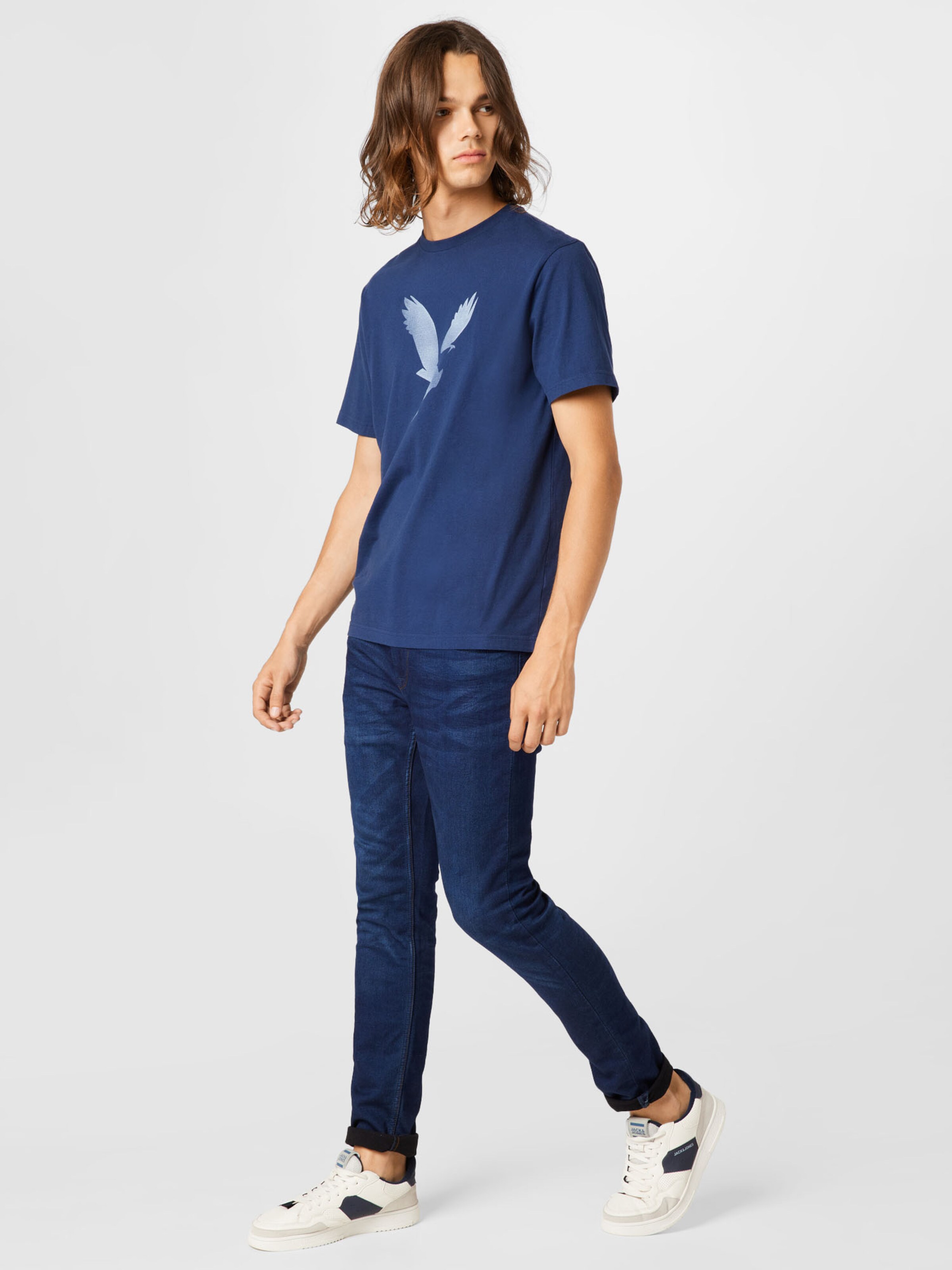 Männer Shirts American Eagle Shirt in Navy - SR75673 Männer Shirts American Eagle Shirt in Navy - SR75673