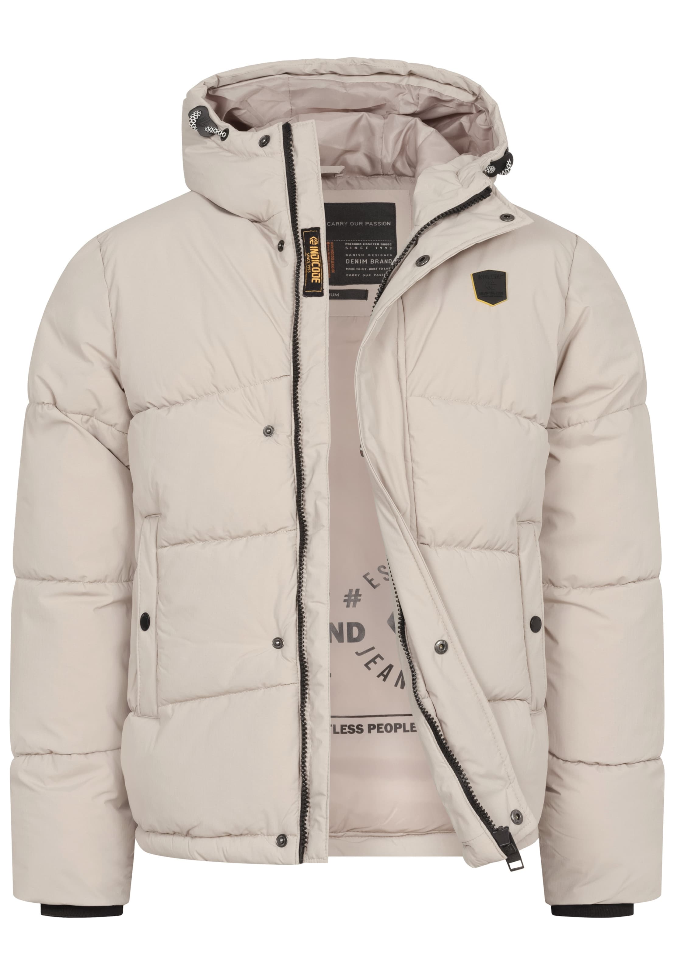 INDICODE JEANS Winter jacket 'INLaurits' in Beige: front