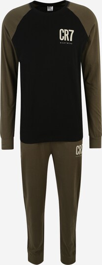 CR7 - Cristiano Ronaldo Pyjama in oliv / schwarz / weiß, Produktansicht