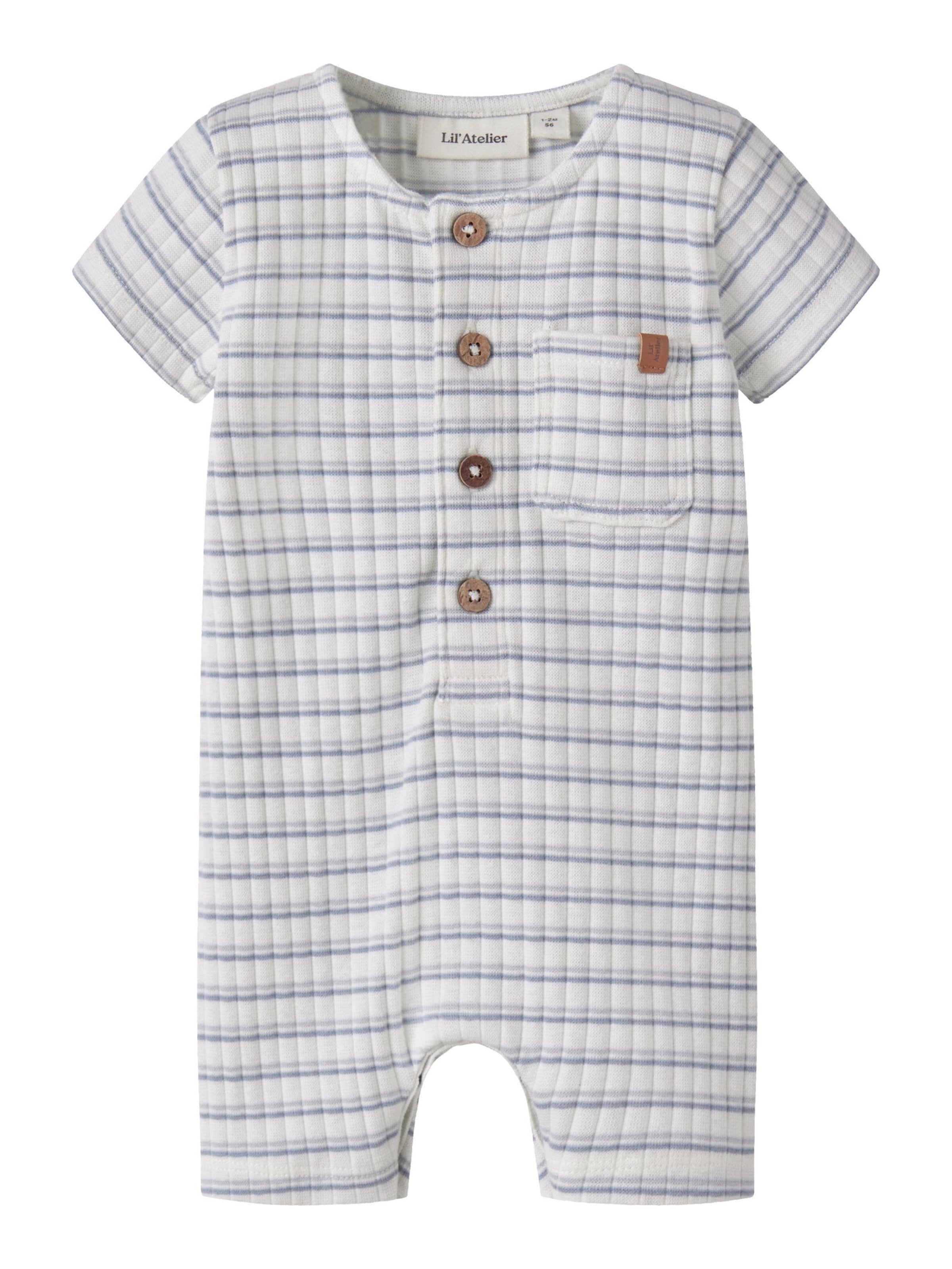 Lil'Atelier - Pijama entero/body en blanco: frente
