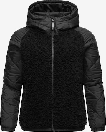 Ragwear Athletic Fleece Jacket 'Leeloo' in Black