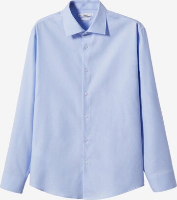 MANGO MAN Button Up Shirt 'Emeritol' in Blue: front