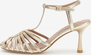 Sandales CAFè NOIR en or : devant