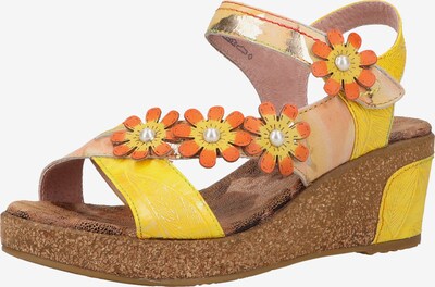 Laura Vita Sandales à lanières en jaune / orange, Vue avec produit