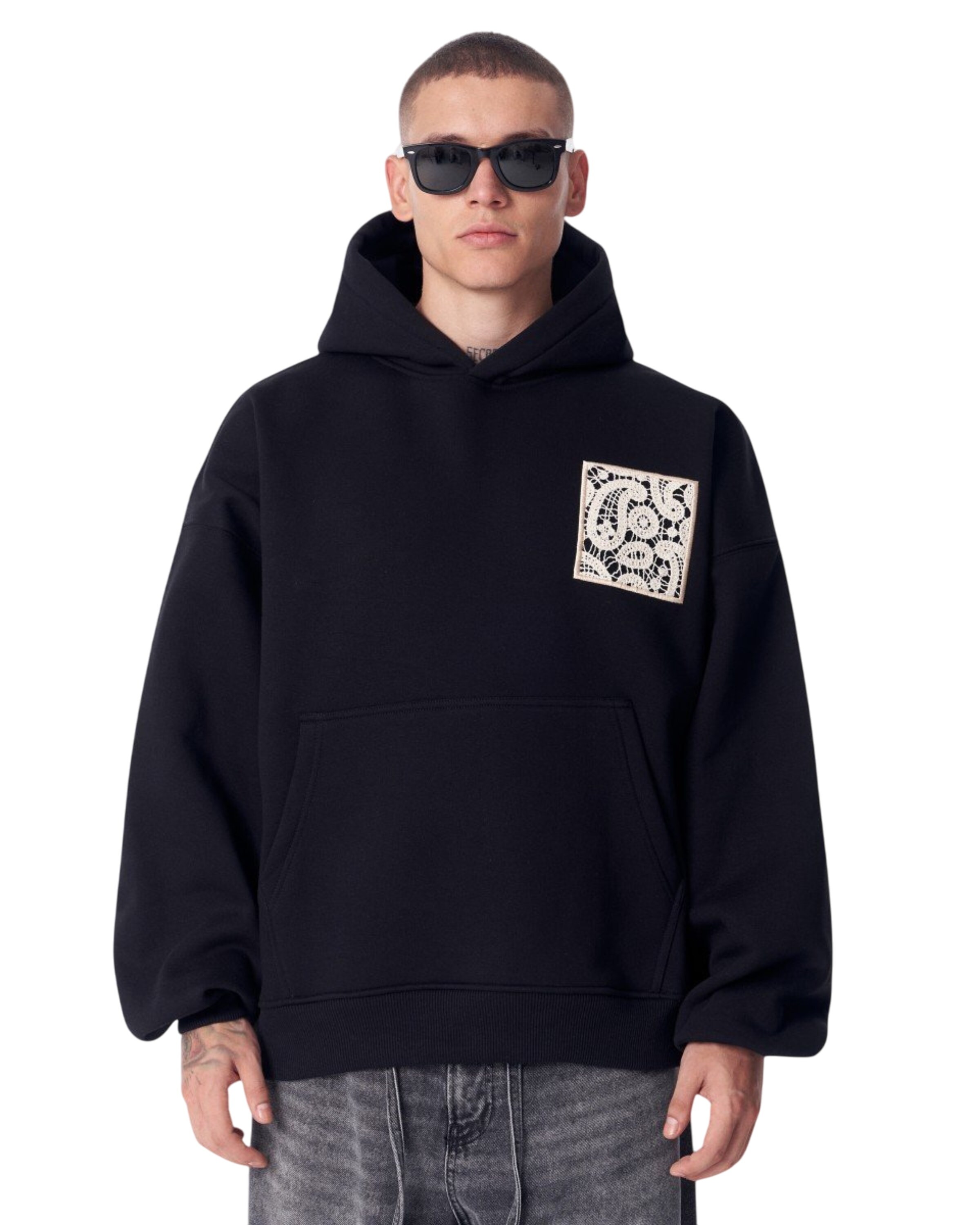 MARTIN VALEN Sweatshirt in Zwart: voorkant