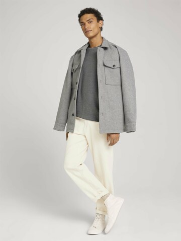 TOM TAILOR DENIM Sweater in Grey