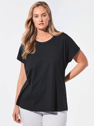 Goldner Shirt in Schwarz: Vorderseite