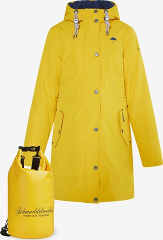 Manteau fonctionnel Schmuddelwedda en jaune : devant