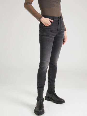 G-Star RAW Skinny Jeansy '3301' w kolorze czarny: przód