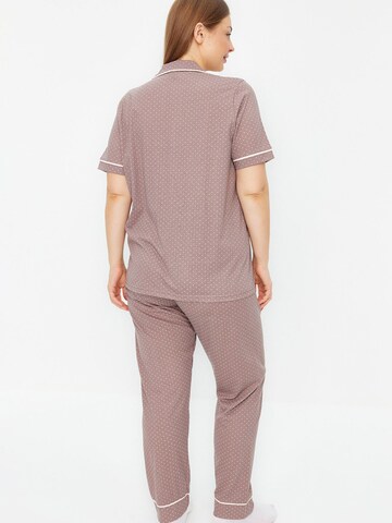 Pyjama Trendyol Curve en marron