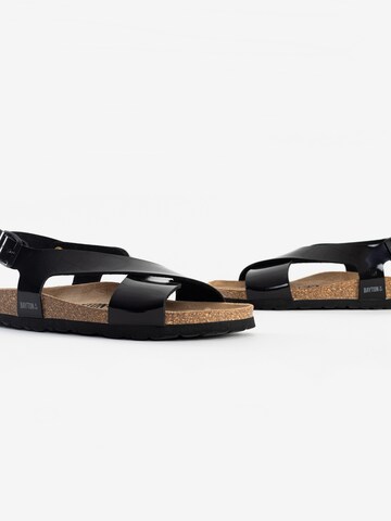 Bayton Sandalen met riem 'Rioja' in Zwart